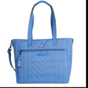 Lug Paddle Carryall Tote. Brushed Marina Blue. NWT